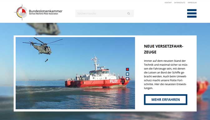 Maritime Webdesign Referenz